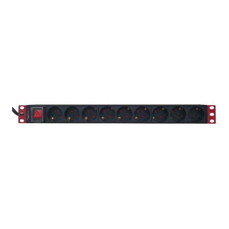 Techly 366709 PDU 19" 1U 9x Schuko lizdai
