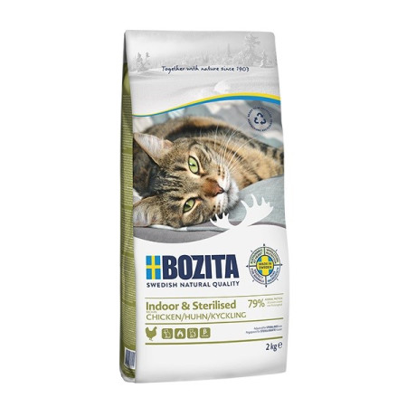 BOZITA Vidaus ir sterilizuotų vištiena - sausa maistas sterilizuotoms katėms - 10kg