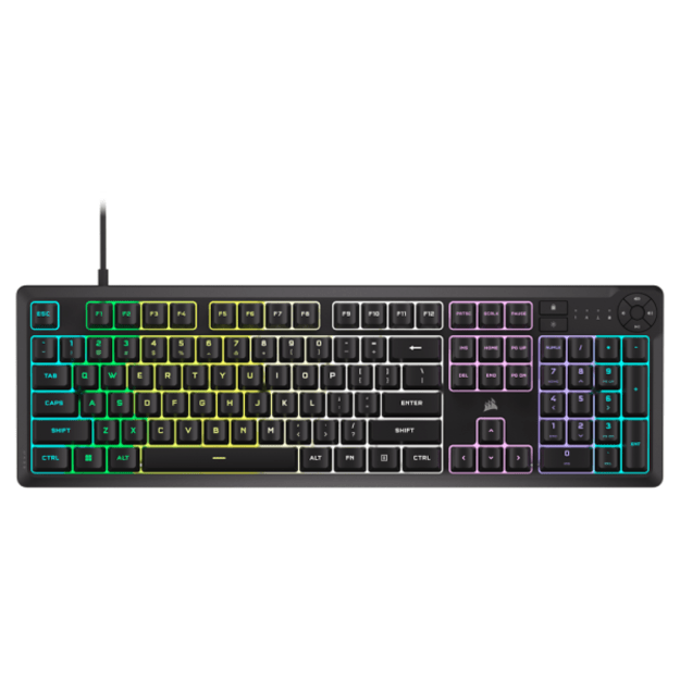 Corsair Gaming K55 CORE RGB - US layout - Membrane - Black (Juoda) Membraninė Žaidimų Klaviatūra