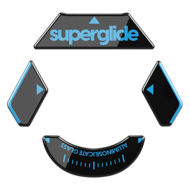 Superglide 1 (Type-S) Glass Skates Logitech G900 & G903 Black (Juodi) Pakaitiniai Mouse Feet