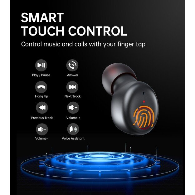 Belaidės ausinės Choetech BH-T16 Hi-Fi Bean TWS juodos 4