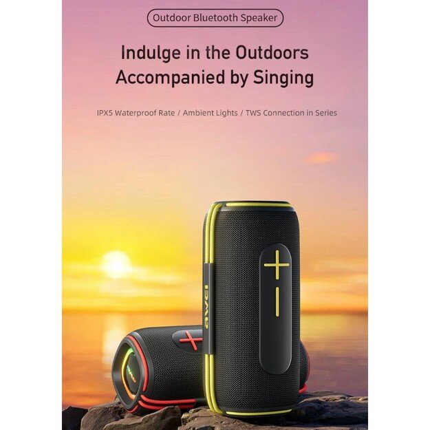 Bluetooth ne&scaron;iojamas garsiakalbis Awei KA5 20W juodas 1