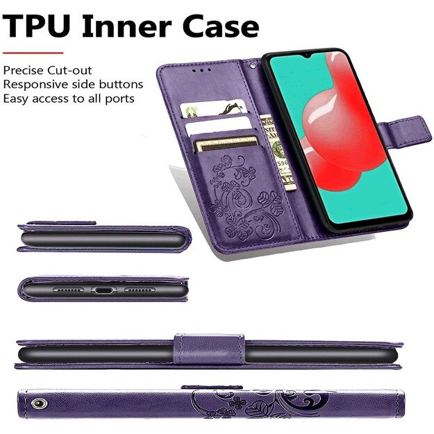 Dėklas Flower Book Samsung A057 A05s violetinis 1