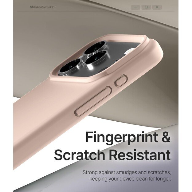 Dėklas Mercury Pure Magsafe Silicon Case Apple iPhone 17 Pro rožinio smėlio 2