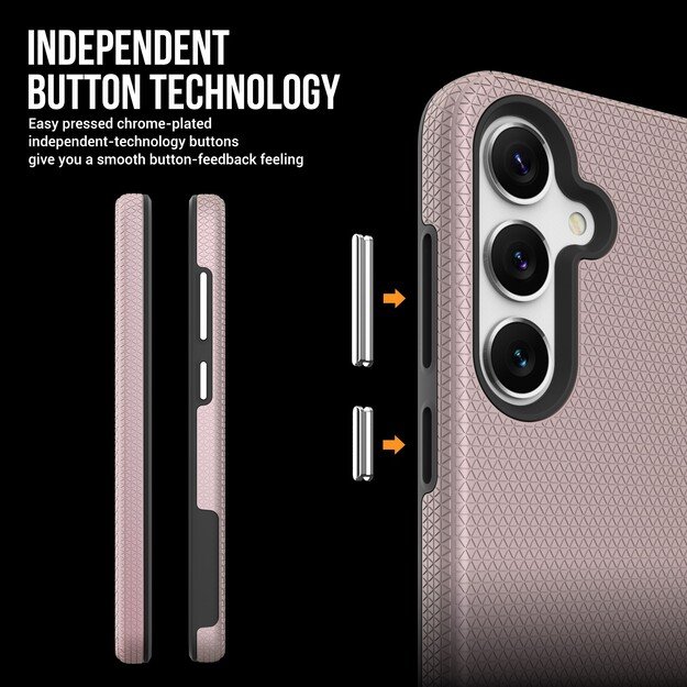 Dėklas Perfectionists Triangle Case Samsung A165 A16 4G/A166 A16 5G rožinio aukso 4