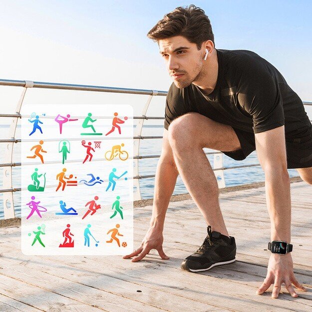 I&scaron;manusis laikrodis Joyroom JR-FT3 Pro Fit-Life Series Smart Watch (Answer/Make Call) juodas 3