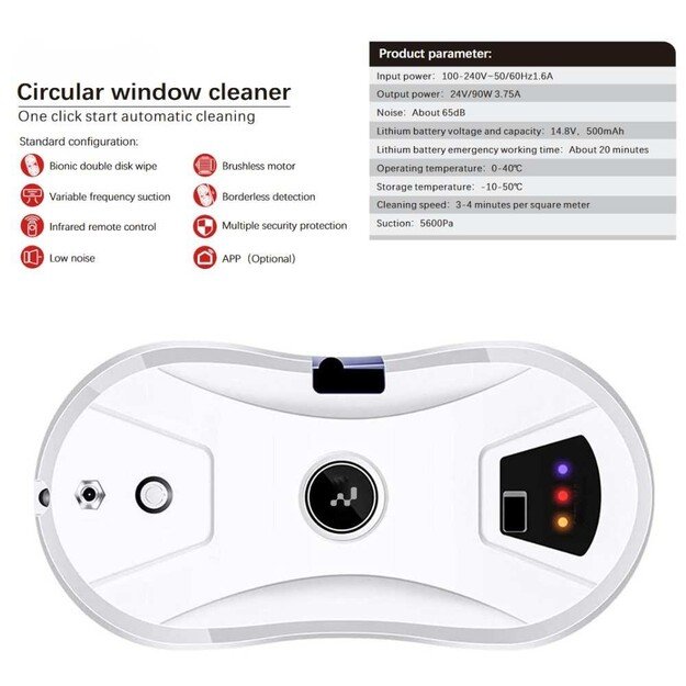 Langų valymo robotas Reach W14S baltas 4