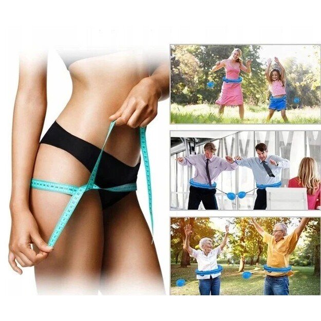 Masažuojantis gimnastikos lankas Smart Hula Hoop HHP002 mėlynas 2