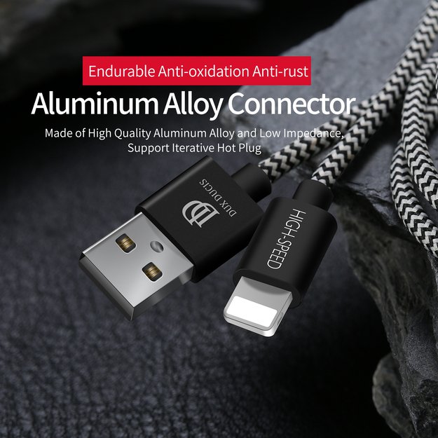 USB kabelis Dux Ducis K-ONE Lightning FastCharging 1.0m 3