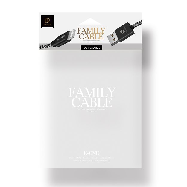 USB kabelis Dux Ducis K-ONE Lightning FastCharging 1.0m 5