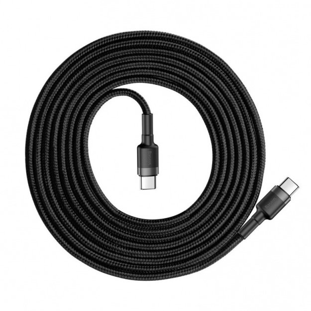 Baseus Cafule Cable durable nylon cable USB-C PD / USB-C PD PD2.0 60W 20V 3A QC3.0 2M black-gray 1
