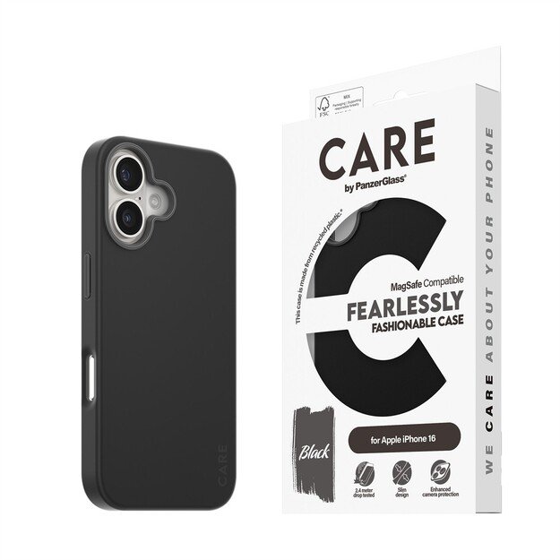 CARE Fashion case with MagSafe iPhone 16, Black 6