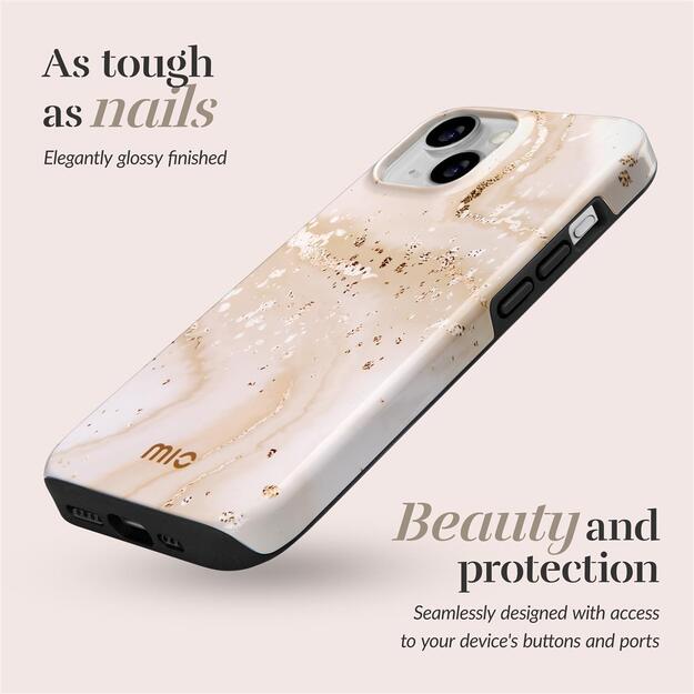 MIO Gold Marble Magsafe Compatible for iPhone 15 Pro 5