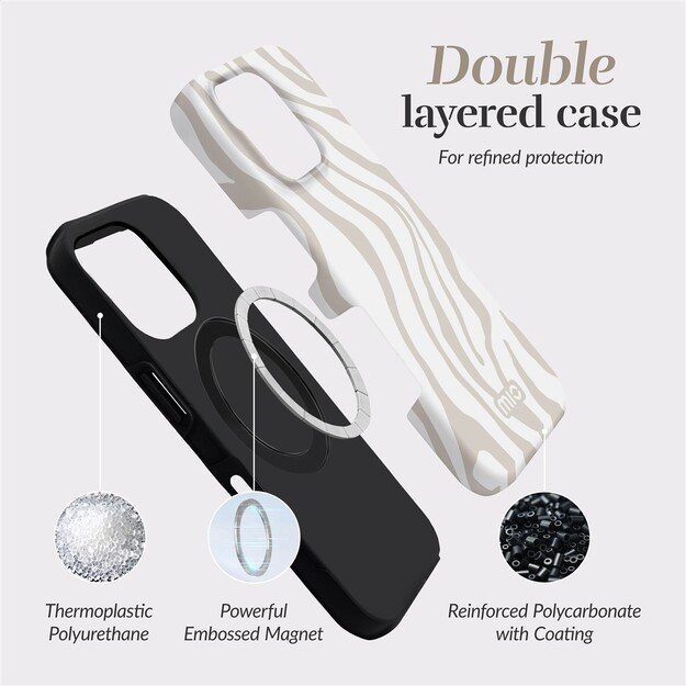 MIO Sandy Zebra Magsafe Case Compatible for iPhone 16 Pro Max