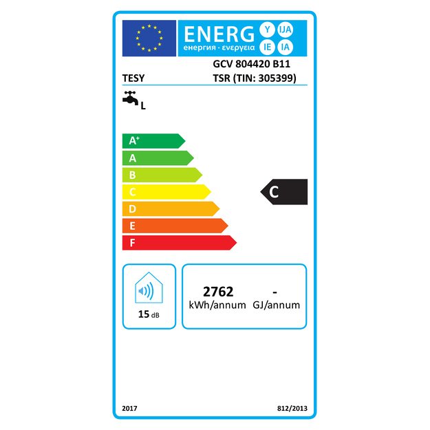 Elektrinis vandens &scaron;ildytuvas TESY GCV80 vertikalus 1