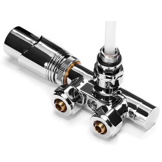 Vožtuvas termostatinis gyvatukui 0300.339 kairinis chromuotas