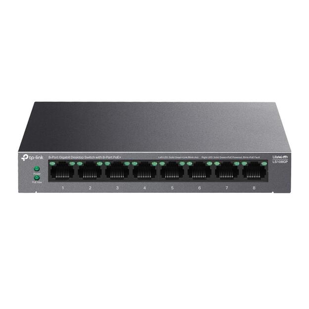 Switch|TP-LINK|LS108GP|PoE+ ports 8|LS108GP