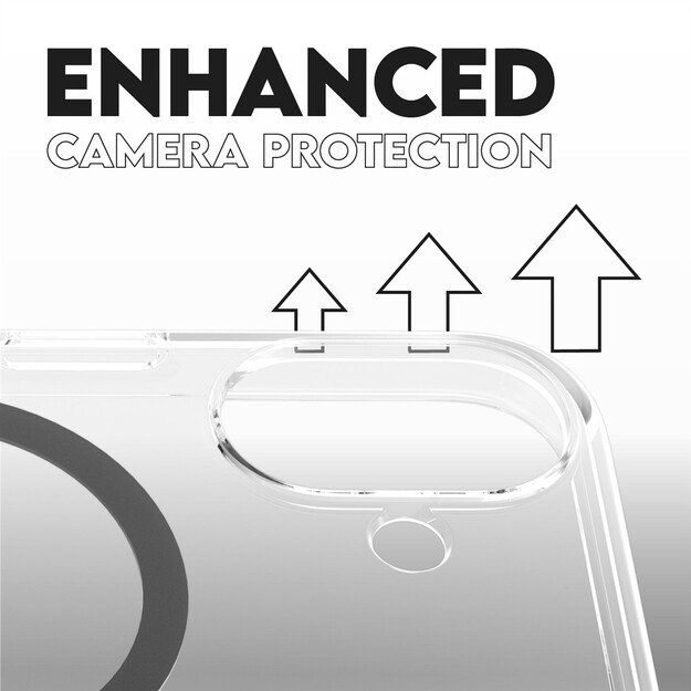 CARE Flagship case with Black MagSafe iPhone 16, Transparent 2