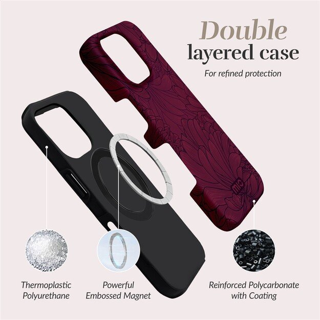 MIO Berry Blooms Magsafe Case Compatible for iPhone 16 Pro 4