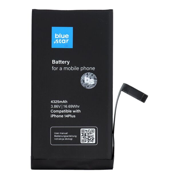 Battery for iPhone 14 PLUS 4325 mAh Blue Star HQ