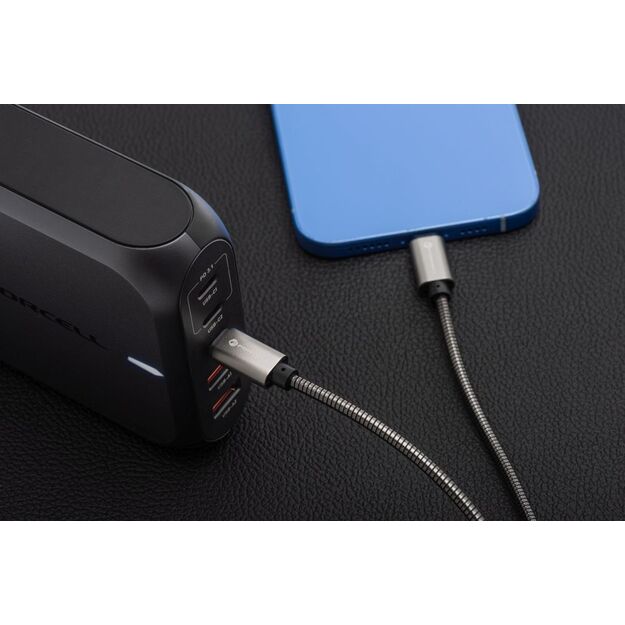 Cable USB C to Lightning Forcell F-Energy PD 3A 27W Metal 1 m C238 silver 7