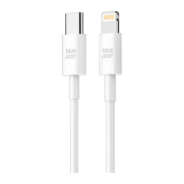 Cable USB C to Lightning Blue Star 2A 12W 1 m QC3.0 PA-X12 white 2