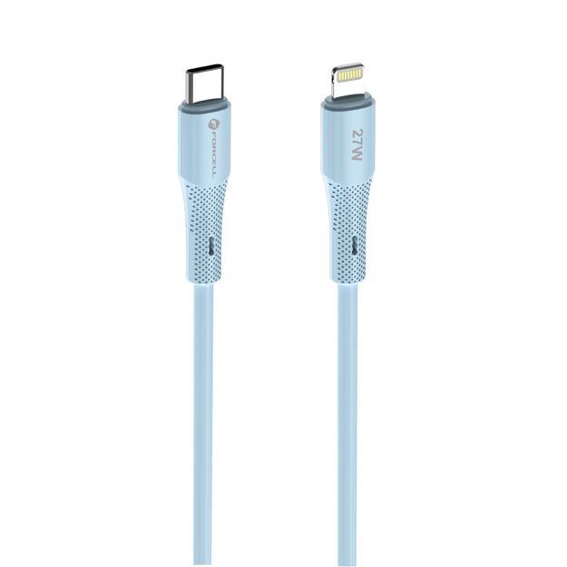 Cable USB C to Lightning Forcell F-Energy PD 3A 27W Silicone 1 m C346 blue 8