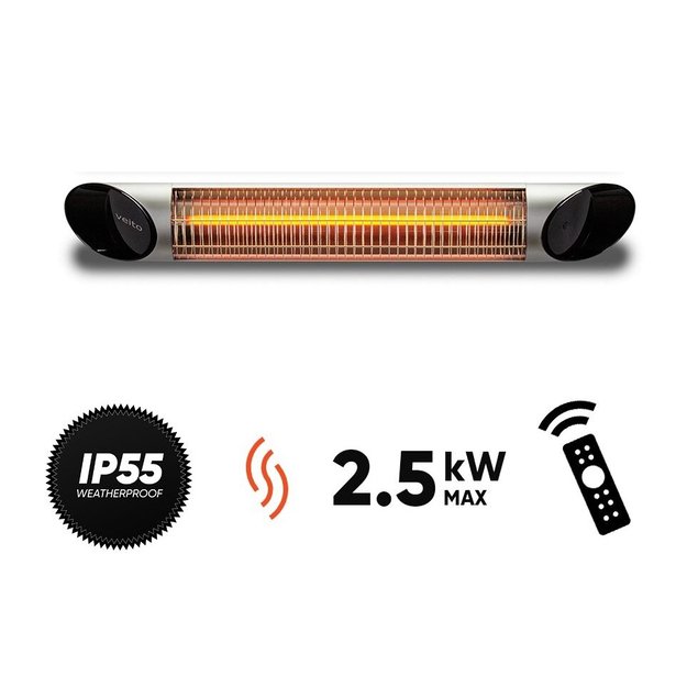 Anglies pluo&scaron;to infraraudonųjų spindulių &scaron;ildytuvas Veito BLADE S, sidabrinis