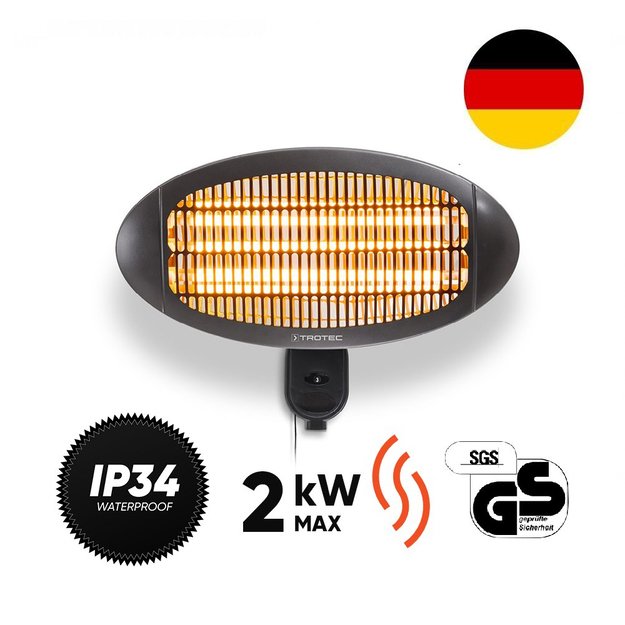 Kvarcinis infraraudonųjų spindulių &scaron;ildytuvas Trotec IR 2000 S