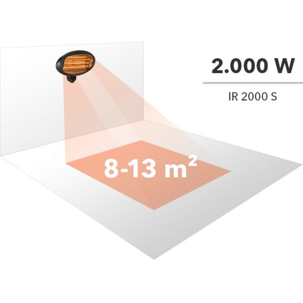 Kvarcinis infraraudonųjų spindulių &scaron;ildytuvas Trotec IR 2000 S 1