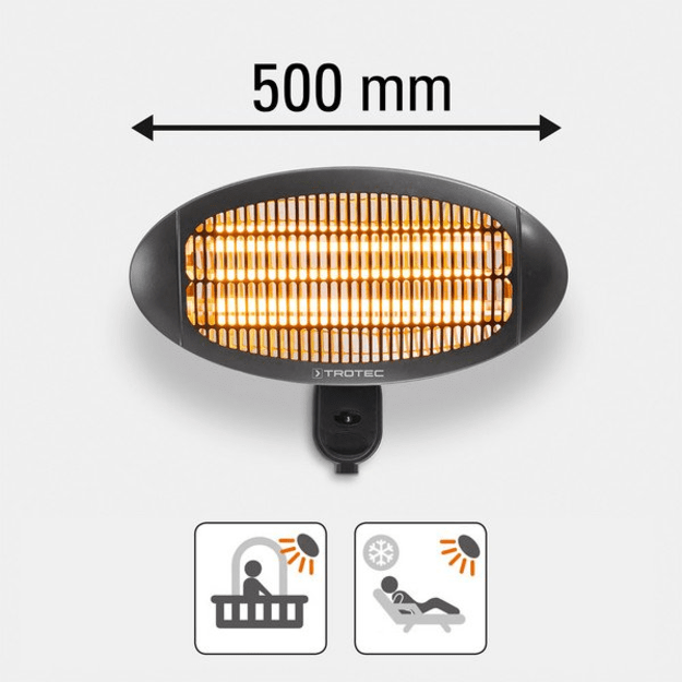 Kvarcinis infraraudonųjų spindulių &scaron;ildytuvas Trotec IR 2000 S 2