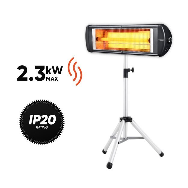 Kvarcinis infraraudonųjų spindulių &scaron;ildytuvas Kumtel Ecoray EX-23 su stovu