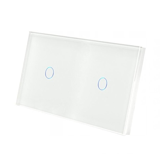 Dvivietis vienpolis sensorinis jungiklio dangtelis Feelspot, baltas 2