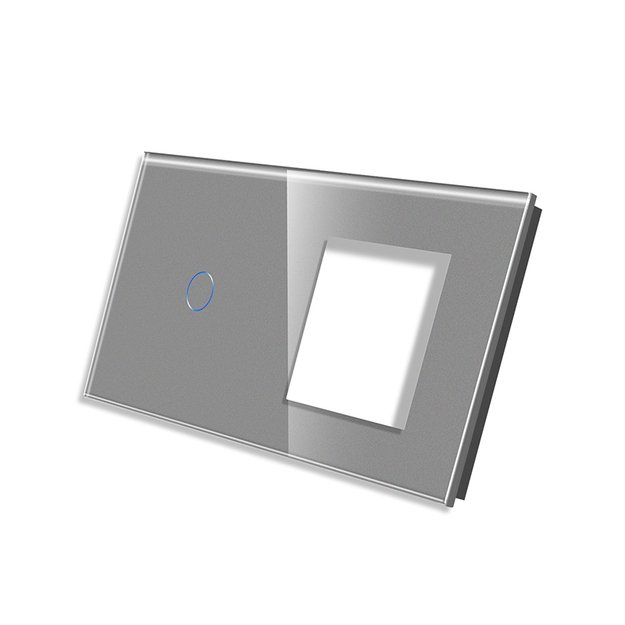 Vienpolis sensorinis dangtelis su vienviečiu rėmeliu Feelspot, pilkas 1