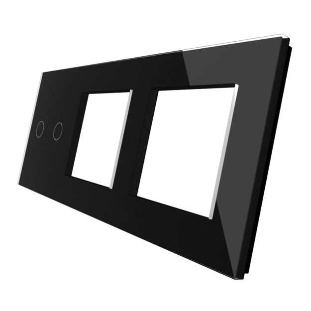 Dvipolis sensorinis dangtelis su dviviečiu rėmeliu Feelspot, juodas 2