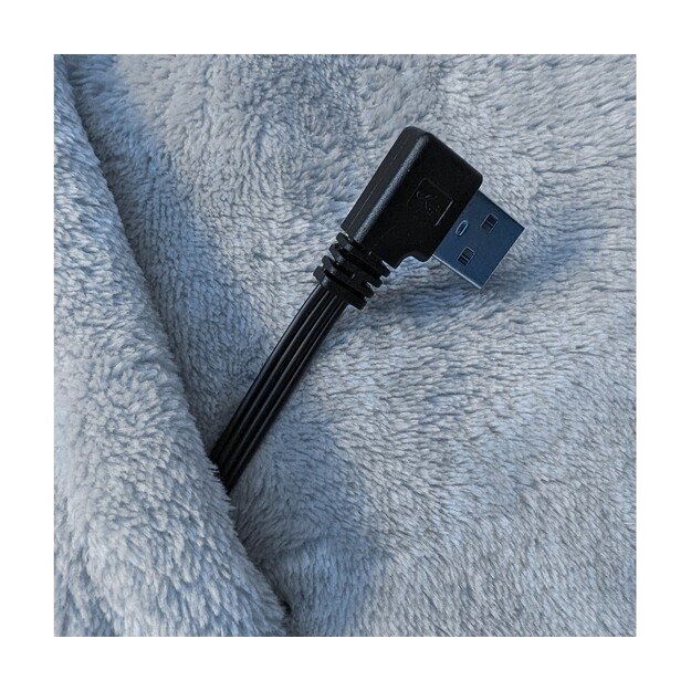 &Scaron;ildantis mink&scaron;tas pončas Glovii GU1G su USB jungtimi, pilkas 4