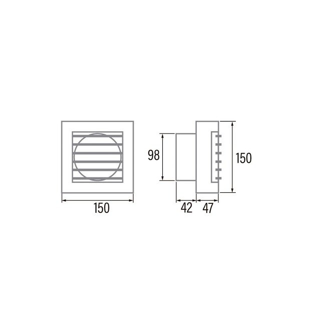 I&scaron;traukimo ventiliatorius Cata B-10 MATIC-TIMER 1