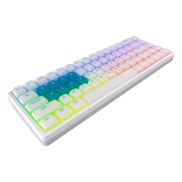 Lamzu Atlantis Pro - US layout - Hot-Swappable Magnetic Switches (Rapid Trigger) - Polar White (Balta) Magnetinė Žaidimų Klaviatūra