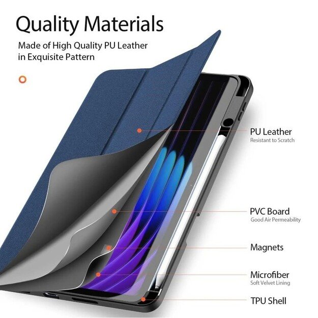 Dėklas Dux Ducis Domo Xiaomi Pad 8/7/7 Pro tamsiai mėlynas 4
