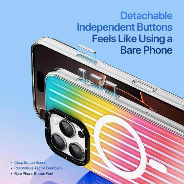 Dėklas Dux Ducis Zest Apple iPhone 16 Pro Max Gradient Rainbow 1