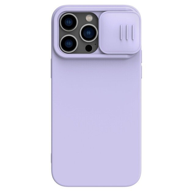 Dėklas Nillkin CamShield Silky Silicone Apple iPhone 15 Plus &scaron;viesiai violetinis