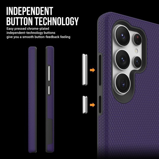 Dėklas Perfectionists Triangle Case Samsung S918 S23 Ultra 5G violetinis 4