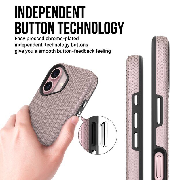 Dėklas Perfectionists Triangle Mag Case Apple iPhone 15 rožinio aukso 3