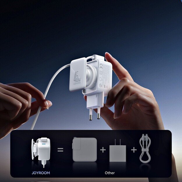 Įkroviklis Joyroom JR-TCL05 45W 2xUSB-C baltas 2