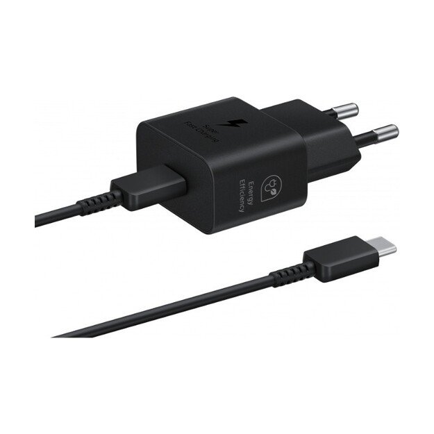 Įkroviklis Samsung EP-T2510XBEGEU 25W + USB-C kabelis juodas 1