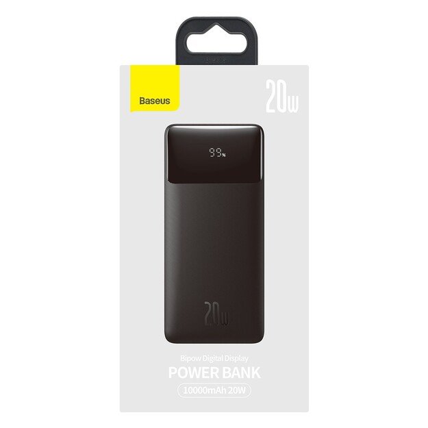 I&scaron;orinė baterija Power Bank Baseus Bipow 20W 10000mAh + MicroUSB 0.25m juoda PPBD050301 5