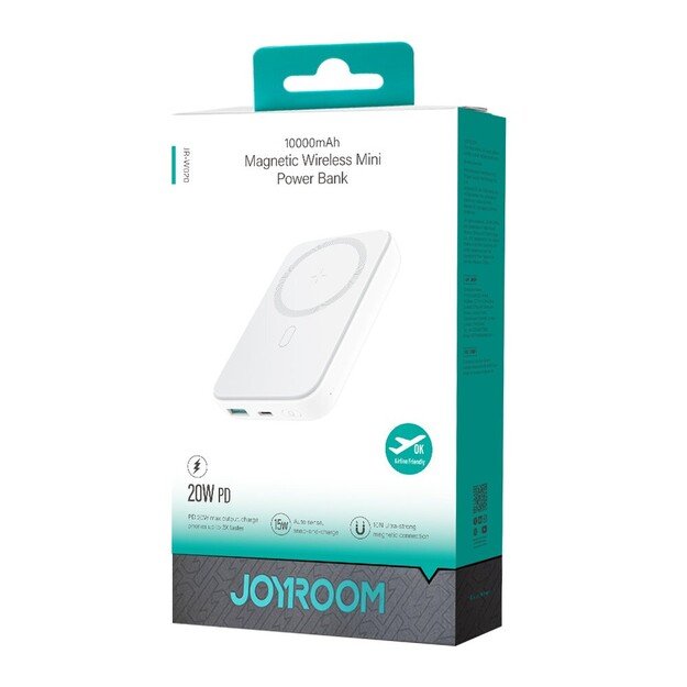 I&scaron;orinė baterija Power Bank Joyroom JR-W020 20W Magnetic Wireless 10000mAh balta 5