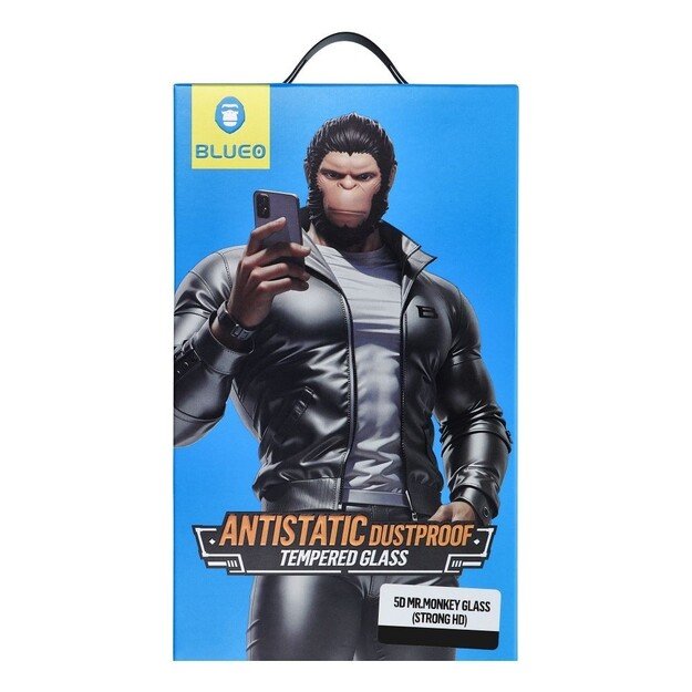 LCD apsauginis stikliukas 5D Mr. Monkey Glass (Strong HD) Apple iPhone 12 Pro Max juodas 2