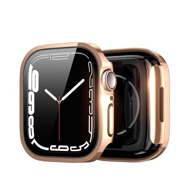 LCD apsauginis stikliukas/dėklas Dux Ducis Hamo Apple Watch 44mm rožinis 1