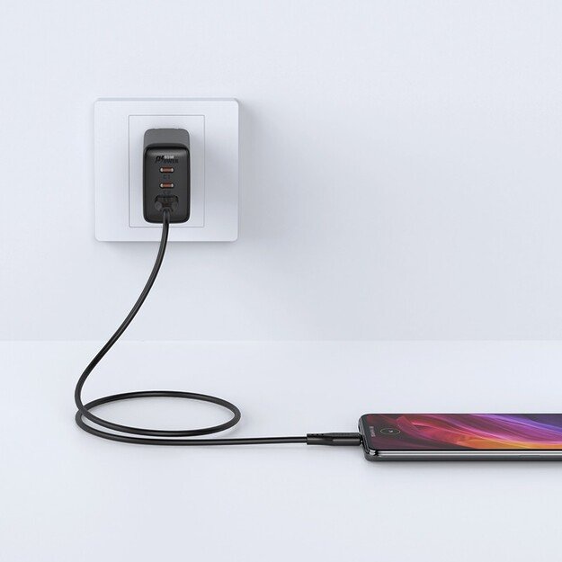 USB kabelis Acefast C3-09 USB-A to MicroUSB 1.2m juodas 2